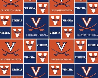 Virginia Cavaliers (UVA) Block Fabric