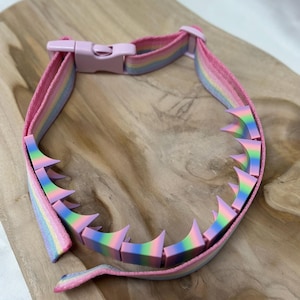 cilice leg band with spikes | Pastel rainbow | Spiked belt | penalty belt | Cilicium for punishment and self-punishment
