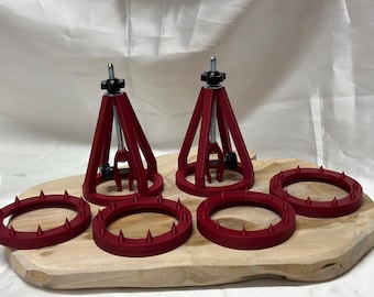 Adjustable Nipple Clamp & Stretcher Set with Spike Rings | Modular BDSM Sensory Play Accessory