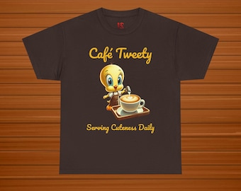 Tweety Coffee T-Shirt: Brewtiful Day Cartoon Graphic Tee