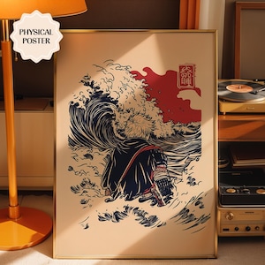 Vinland Saga Poster – Thorfinn Facing the Waves | Minimalist Anime Wall Art Print | Vintage Manga Style Decor | Matte Vertical Giclée Print