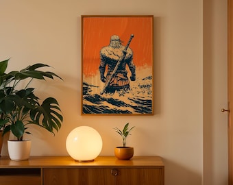 Vinland Saga Digital Print, Thorfinn Anime Artwork,  Viking Manga Poster, Nordic Retro Aesthetic, Wall Decor, Anime Art, Gift