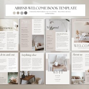 Vacation Rental Welcome Book | Customizable Airbnb Host Guide | House Manual & Local Recommendations | PDF Download