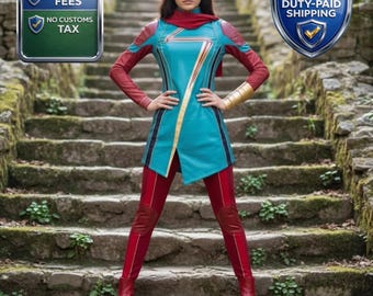 マーベルコスチューム（女性用）｜カマラ・カーン コスプレ スーパーヒーロースーツ、コミコン