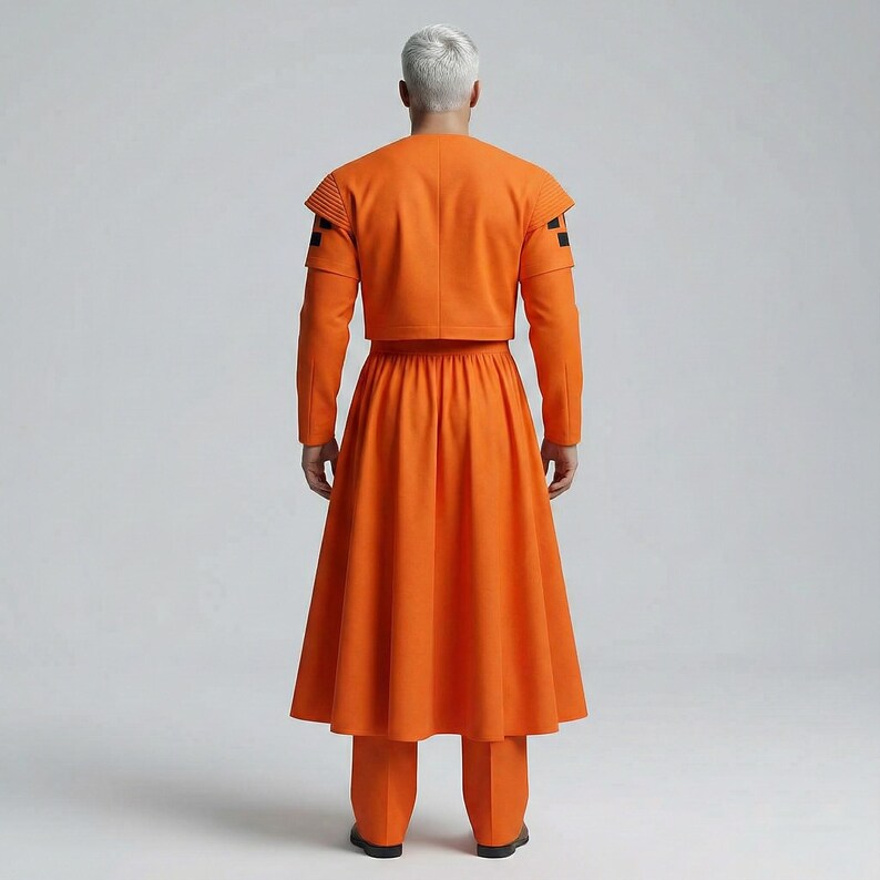 Star Wars Mandalorian Flight Suit | Orange Cotton Cosplay Costume | Boba Fett Inspired Outfit image 2