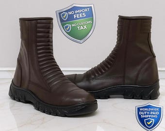 Fallout Cosplay Leather Boots: Marcella Style Post-Apocalyptic Costume