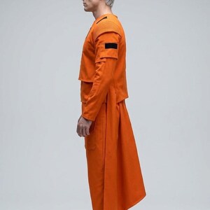 Star Wars Mandalorian Flight Suit | Orange Cotton Cosplay Costume | Boba Fett Inspired Outfit image 3