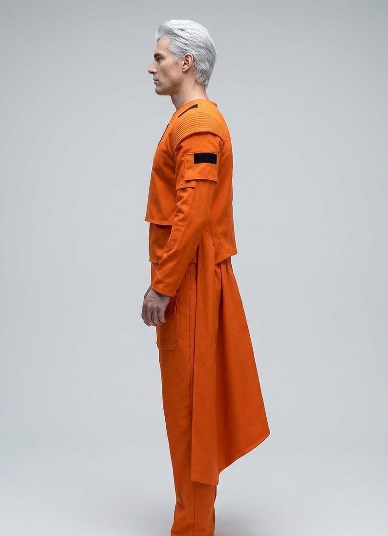 Star Wars Mandalorian Flight Suit | Orange Cotton Cosplay Costume | Boba Fett Inspired Outfit image 3