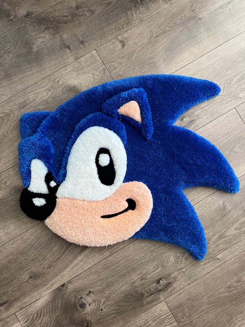 Sonic Shadow Rug Handmade Sonic the Hedgehog Rug - Etsy