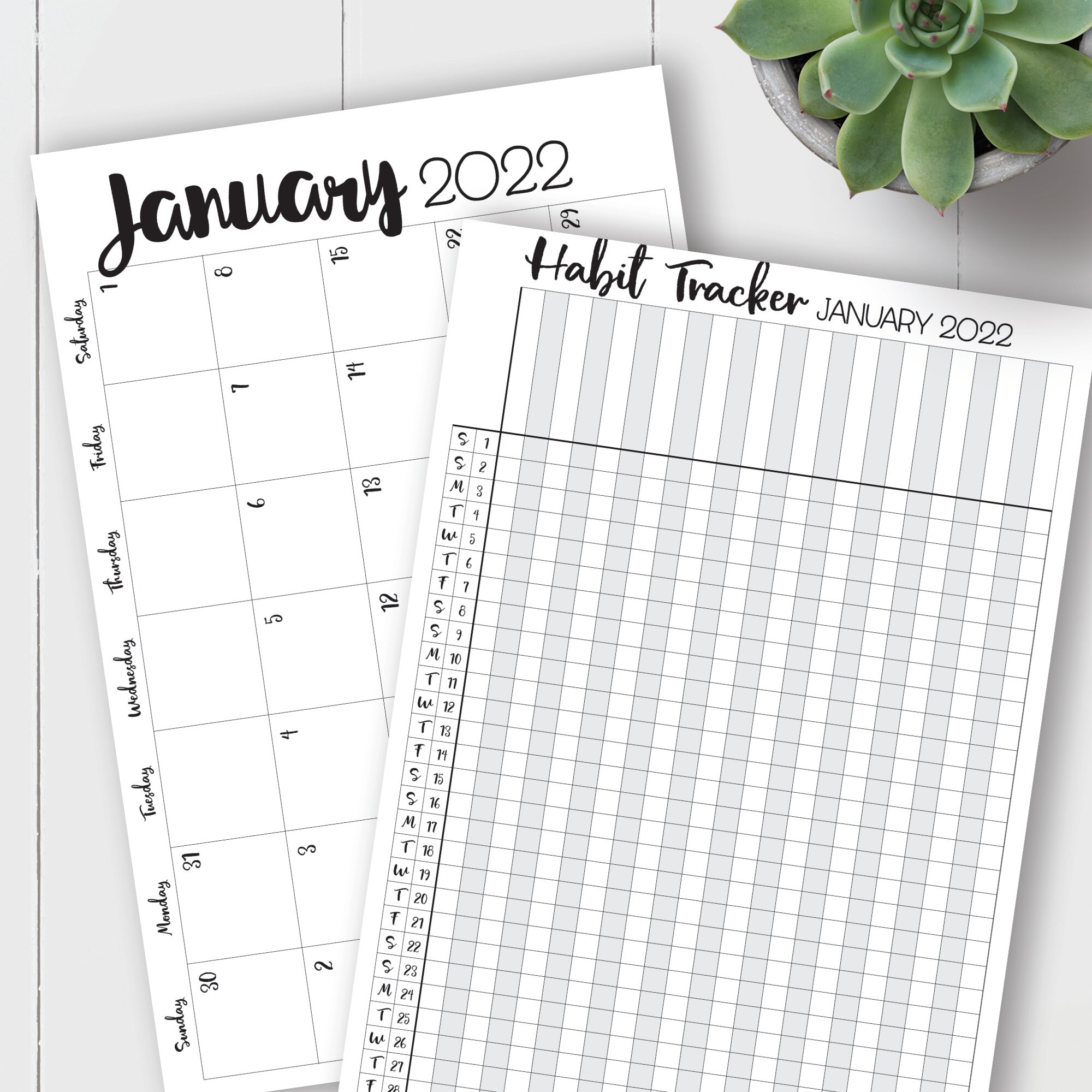 2021 2022 Monthly Calendar Habit Tracker Kit A5 Etsy 2021 2022 Monthly Calendar Habit Tracker Kit A5 Etsy