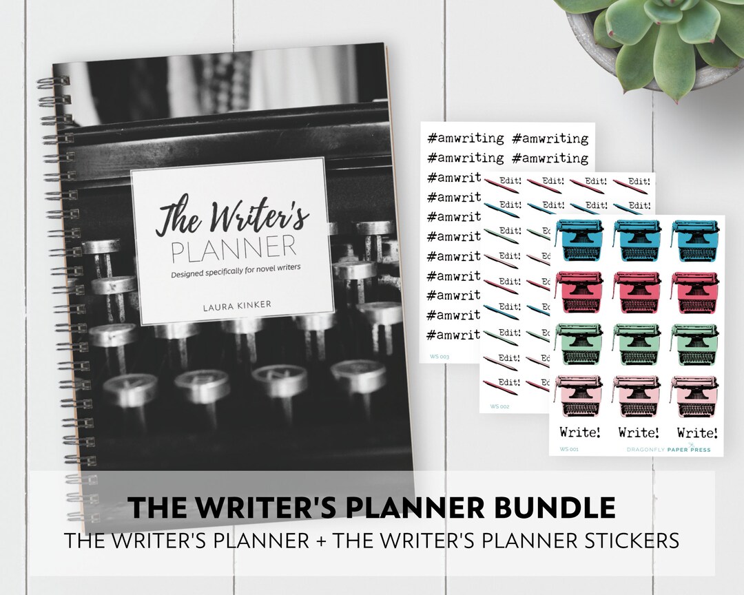 The Writer's Planner Bundle With Stickers / Coil Bound / Undated ...