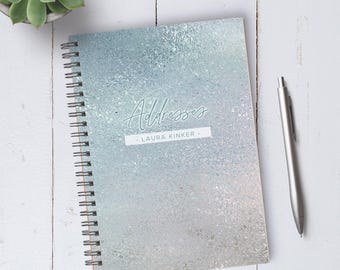 Personalizable Glitter Ball Address Book / A5 / Coil Bound / Housewarming