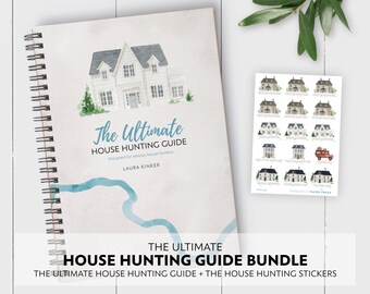 The Ultimate House Hunting Guide Bundle / Moving Planner / Stickers / Letter / Coil Bound