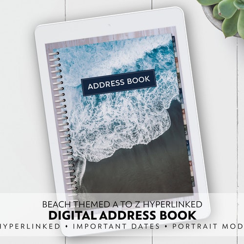 Address Book Digital Notebook With Tabs Goodnotes Phone Etsy