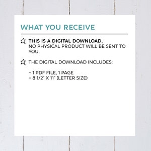 Moving Checklist / Letter / Printable / INSTANT DOWNLOAD image 2