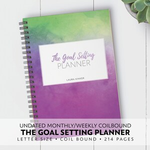 Goal Setting Planner - printed coil bound version