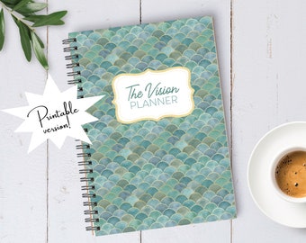 The Printable Vision Planner / Executive Size  / Undated Monthly Weekly / Instant Download