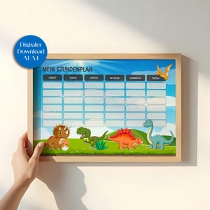 Dinosaur timetable | Weekly timetable for children | Timetable for download | For the start of school for schoolchildren | Timetable for printing