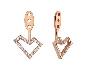 Timida Oro Extension Gold Diamond Unique Design Heart Shape