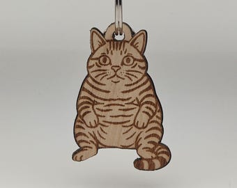 High Calorie Cat Keychain / Bag Charm