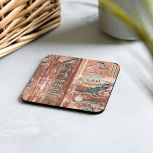 Cork-back coaster – Hieroglyphics
