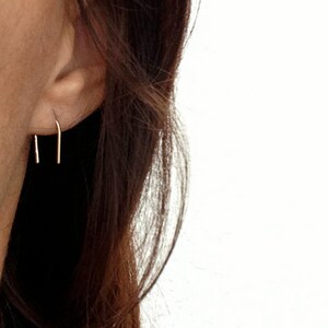 Arc Earrings Short rose gold filled image 2