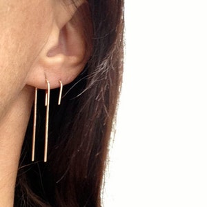 Arc Earrings Short rose gold filled image 3