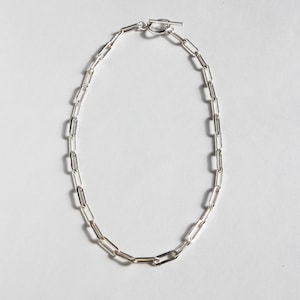 Modern Chain Necklace Silver