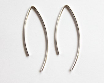 Whisper Arc Earrings Silver