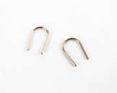 Arc Earrings Short (yellow gold filled wire)