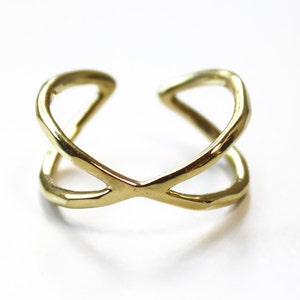 Brass X Ring