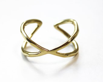 Brass X Ring