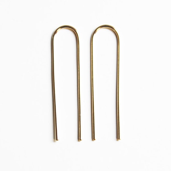 Long Arc Earrings (yellow gold fill)