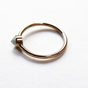 Opal prism ring (14K yellow gold)