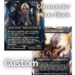 Commander Deck Sephiroth, Fabled SOLDIER // Sephiroth, One-Winged Angel Magic the gathering Custom