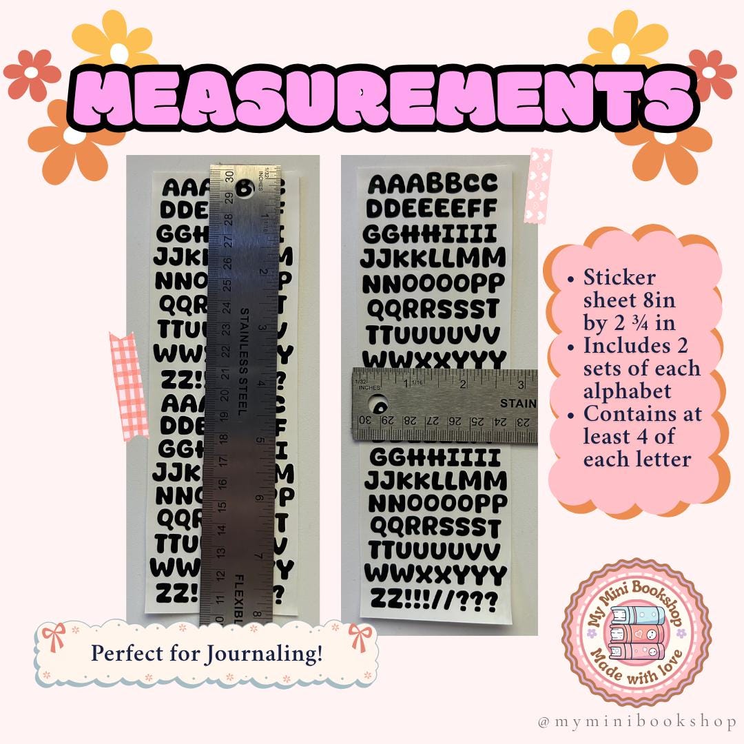 Alphabet Sticker Sheets || ABC Stickers || Gloss Sticker Sheet || for ...