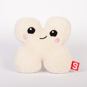 Bonito peluche del personaje X-chen de felpa orgánica, fabricado en Alemania como regalo con la primera letra del nombre, amuleto de la suerte para empezar el cole