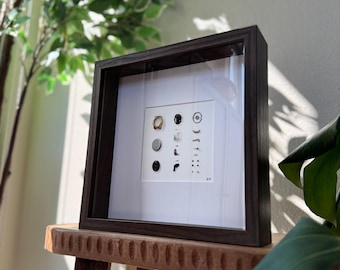 Cuadro decorativo con mecanismo de reloj Seiko / Marco con piezas de reloj vintage / Regalo para él
