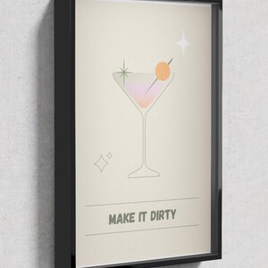 Tini Prints 'Tini Prints Martinis Print Martini Kunstdruck Barwagen Kunstdruck Happy Hour Print Martini Poster Cocktail Poster Cocktailkarte