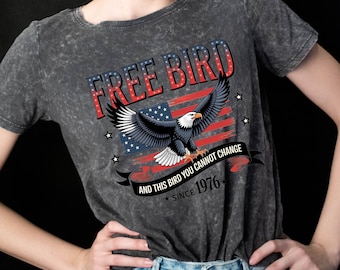 Free Bird America PNG: Retro Rock Eagle Graphic (Digital Download)