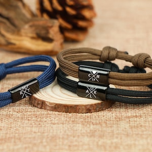Personalized Initial engraving bracelet, Custom Couple bracelet, Men bracelet Gift for Husband Boyfriend,Anniversary Gift, Gift for Him