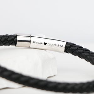 Men&#39;s Hidden Message Bracelet, Leather bracelet, Men&#39;s Personalized Bracelet, Gift for him