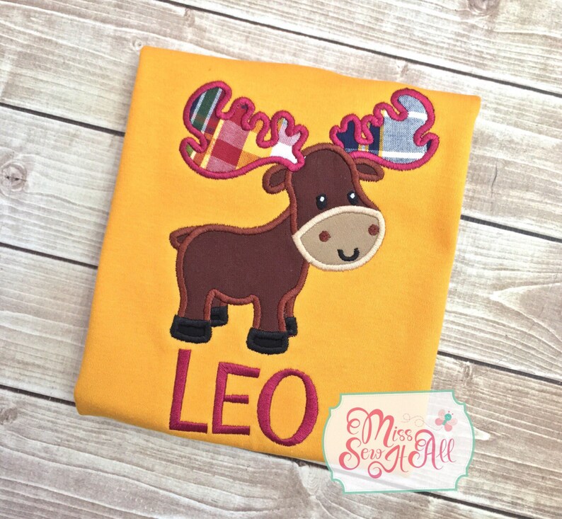 Moose Shirt - Boys Moose Shirt - Boys Plaid Moose Shirt - Boys Fall Shirt - Boys Winter Shirt afbeelding 4
