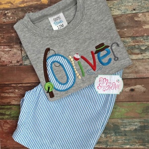 Boys Fishing Name Set