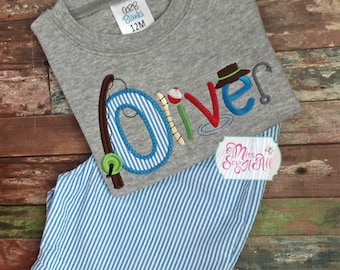 Boys Fishing Name Set