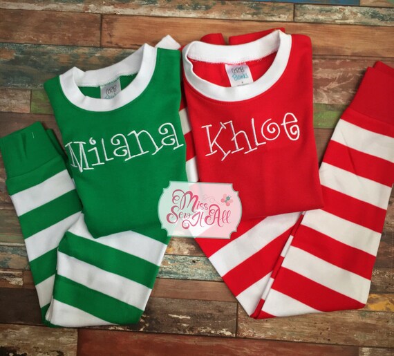 Christmas Pajamas Kids Christmas Pajamas Custom Christmas Etsy