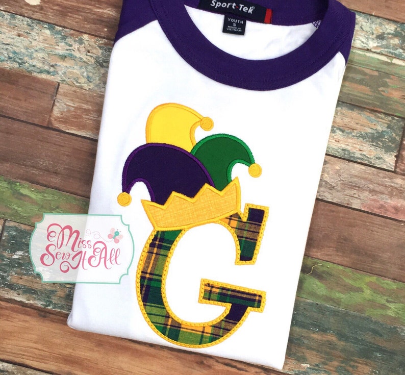 mardi gras raglan shirt