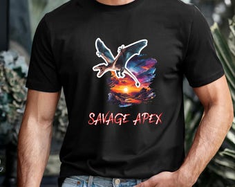 Eudimorphodon Pterosaur T-Shirt: Cretaceous Sunset Flying Dinosaur Art