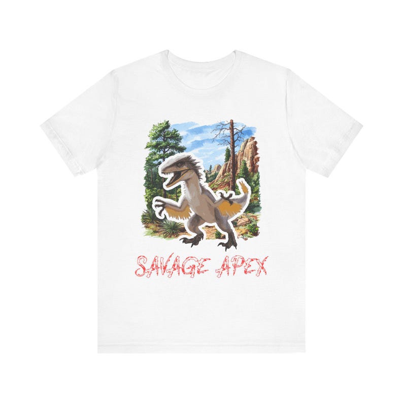 Utahraptor Dinosaur T-Shirt: Savage Cretaceous Predator Clothing image 4