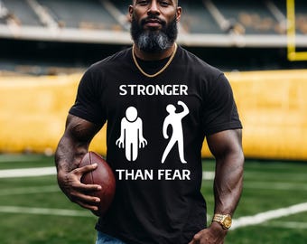 Fearless T-shirt: zelfverzekerd T-shirt met print - uniseks katoen